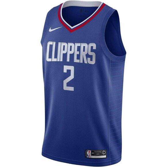 Nike Mens Size Medium Blue Clippers Kawhi Leonard 2 Athletic Swingman Jersey NWT - Picture 1 of 4